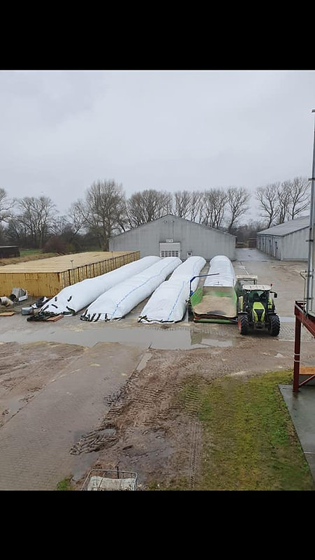 Schlauchsilage im Einsatz